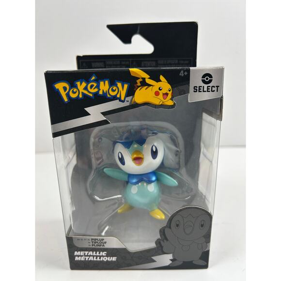 Pokémon Select Metallic Piplup Series 2 Battle Figure NEW IN BOX Jazwares - Picture 1 of 9